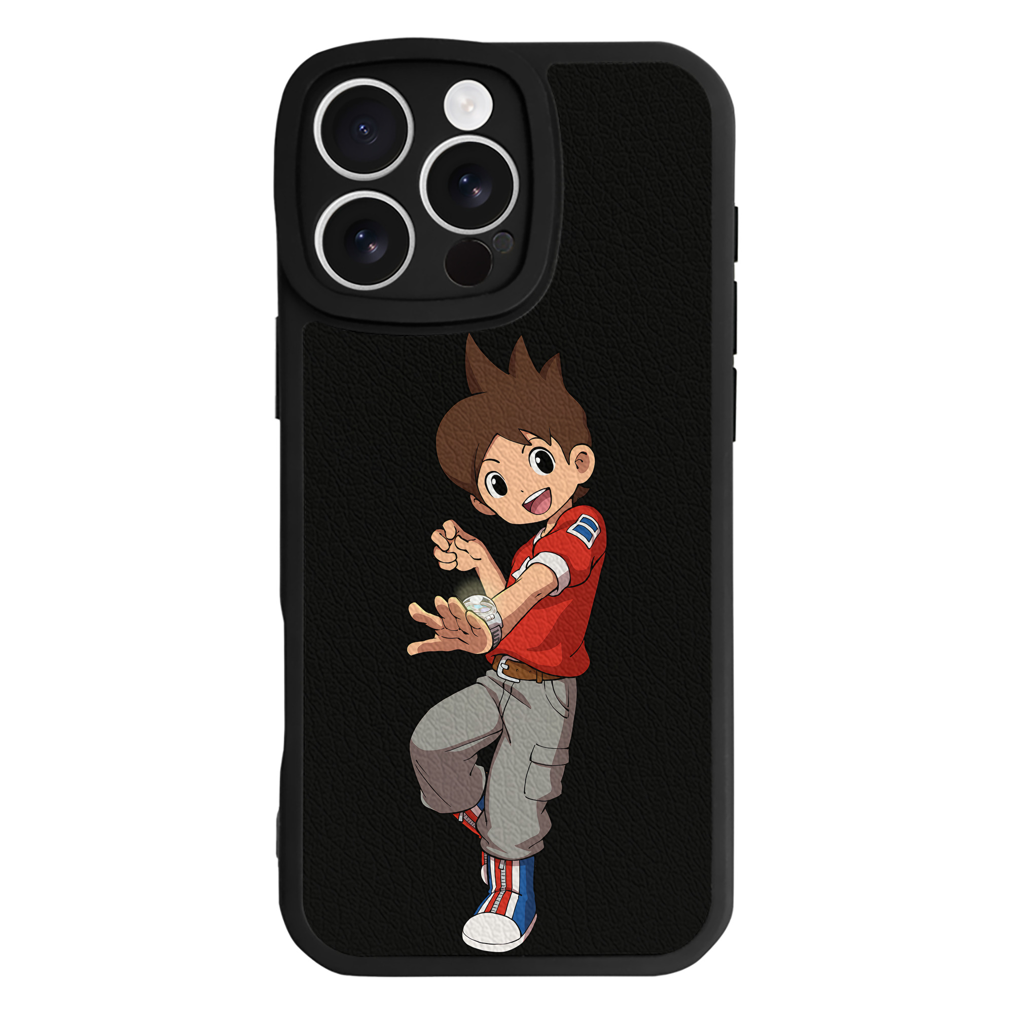 （画像用） 妖怪ウォッチ Yo-kai Watch 【iPhone 16シリーズ対応】シリコンスマホケース（レザー調） 材質：シリコン